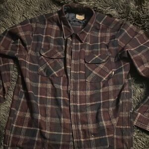 Plaid Button-Up Shirt